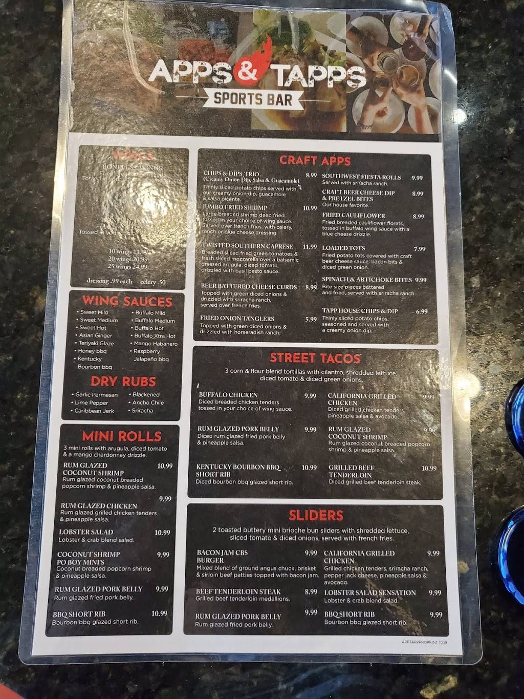 Apps & Tapps Sports Bar And Grill Safety Harbor | restaurant | 2454 N McMullen Booth Rd suite 103, Clearwater, FL 33759, USA | 7274377549 OR +1 727-437-7549