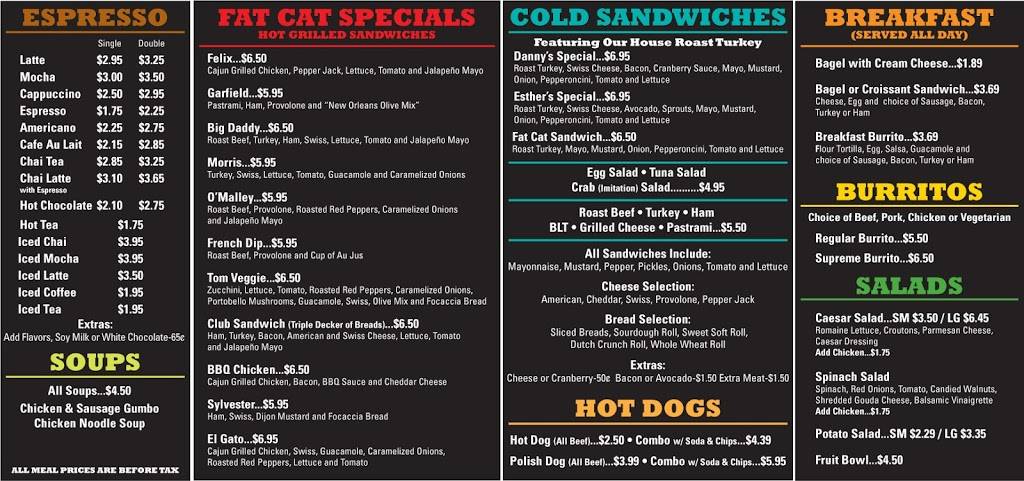 Fat Cat Cafe | cafe | 1720 Telegraph Ave, Oakland, CA 94612, USA | 5106630698 OR +1 510-663-0698