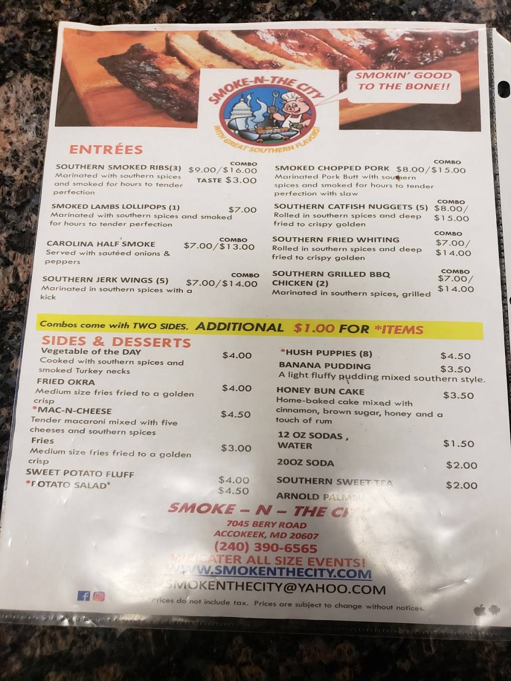 Smoke-In-The CITY | restaurant | 7045 Berry Rd, Accokeek, MD 20607, USA | 2403906565 OR +1 240-390-6565