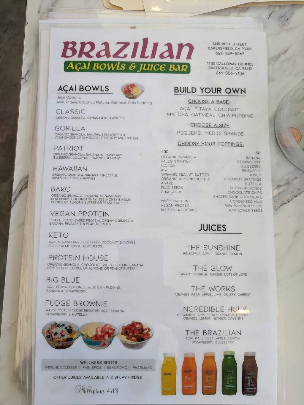 Brazilian Acai Bowls and Juice Bar | restaurant | 1415 18th Street (Use, Chester Ave, Bakersfield, CA 93301, USA | 6614895367 OR +1 661-489-5367