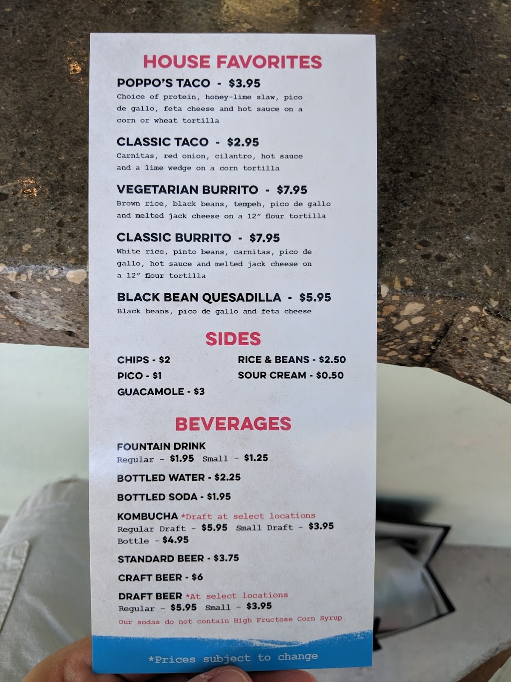 Poppos Taqueria | restaurant | 1033 Central Ave, St. Petersburg, FL 33705, USA | 7272891121 OR +1 727-289-1121