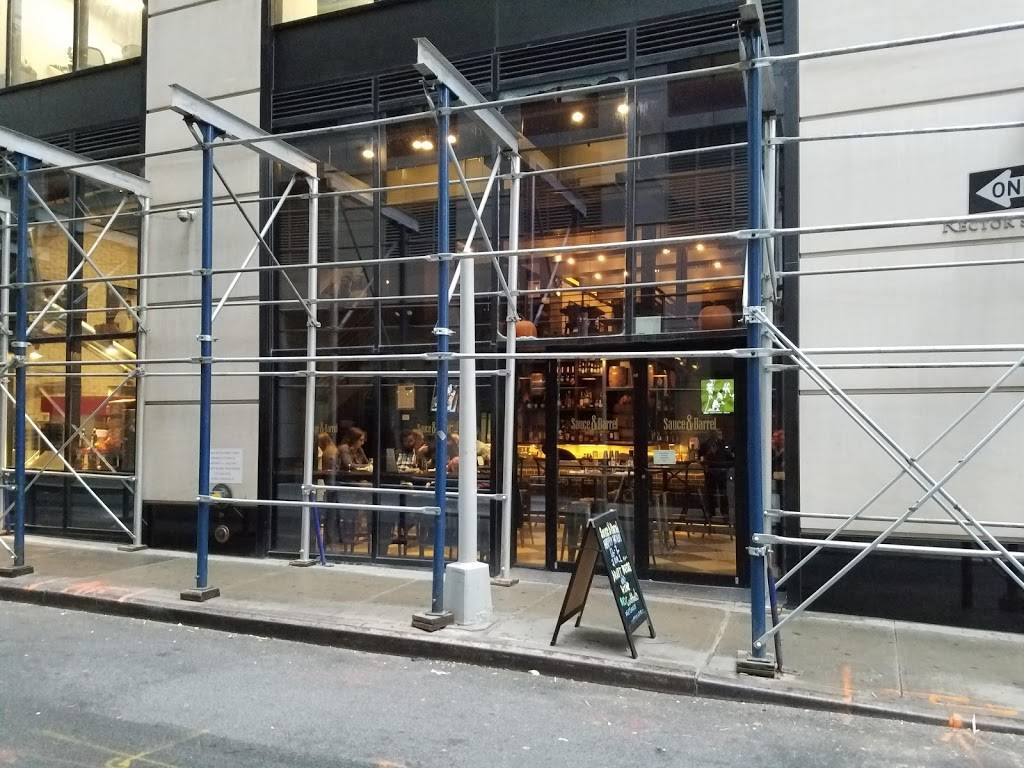 Sauce & Barrel | restaurant | 97 Washington St, New York, NY 10006, USA | 2124806800 OR +1 212-480-6800