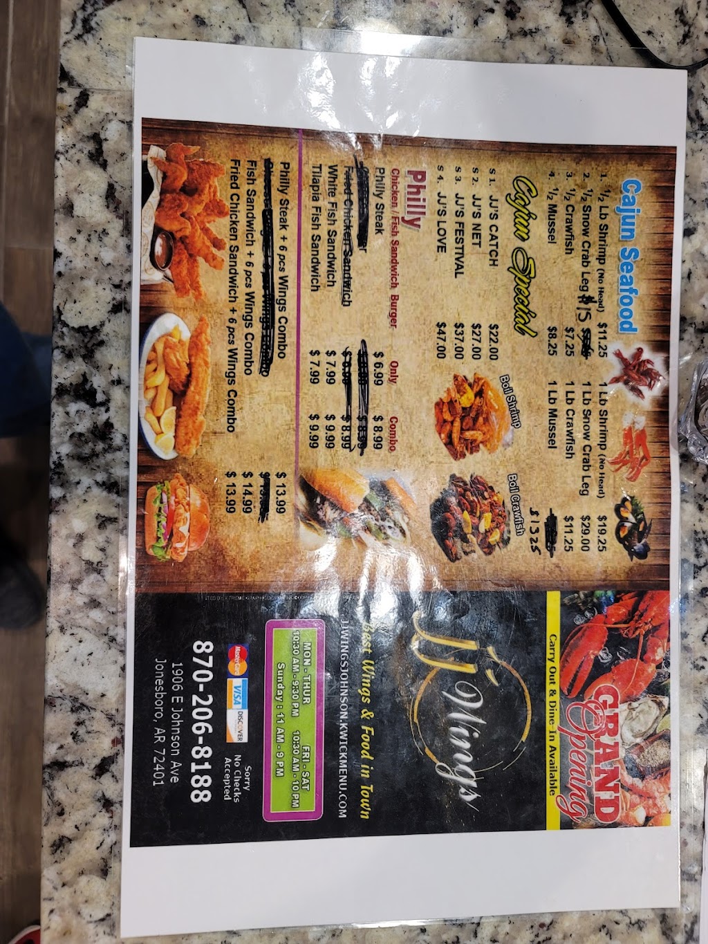 JJ Wings | restaurant | 1906 E Johnson Ave, Jonesboro, AR 72401, USA | 8702068188 OR +1 870-206-8188