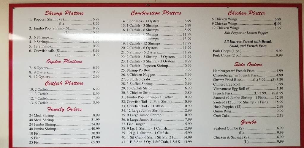 P & J Seafood | restaurant | 3301 Pure Atlantic Rd, Groves, TX 77619, USA | 4099625018 OR +1 409-962-5018