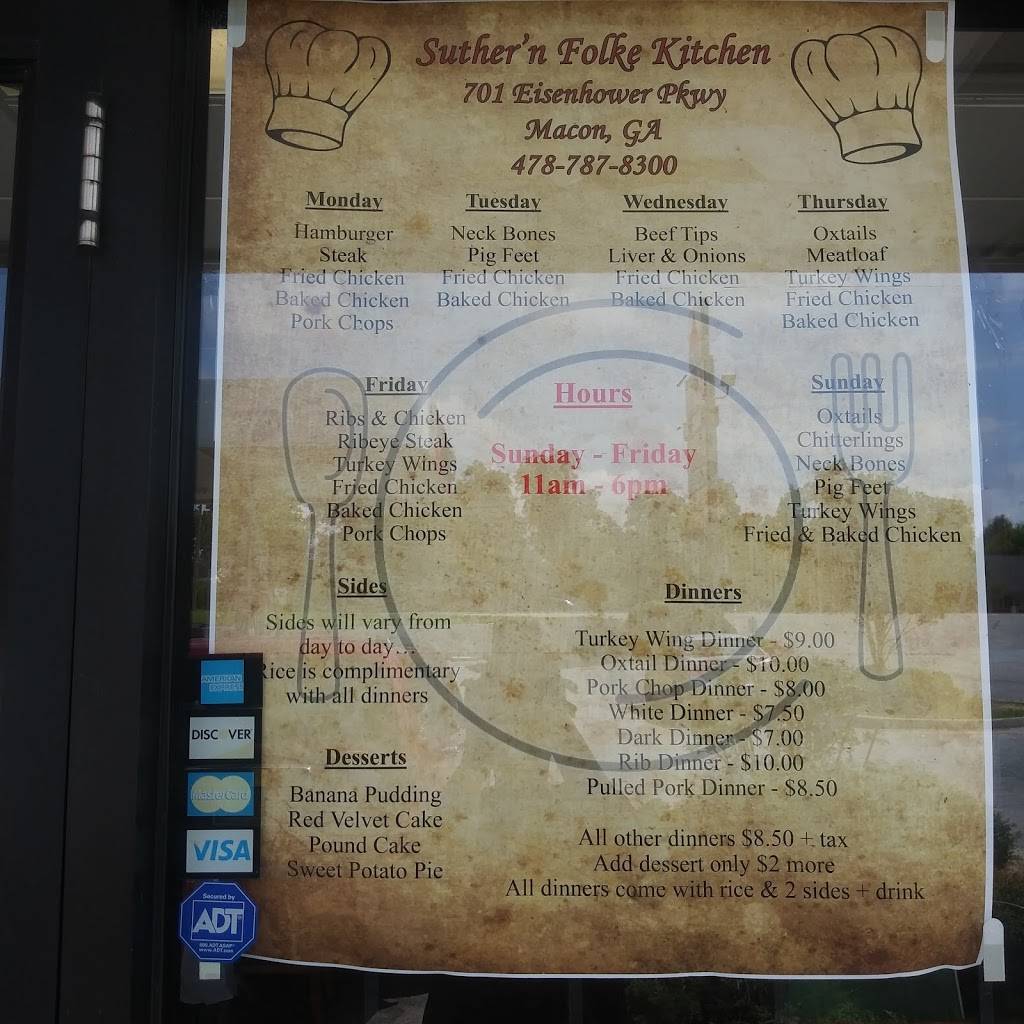 Suthern Folke Kitchen | restaurant | 701 Eisenhower Pkwy suite a, Macon, GA 31206, USA | 4787878300 OR +1 478-787-8300
