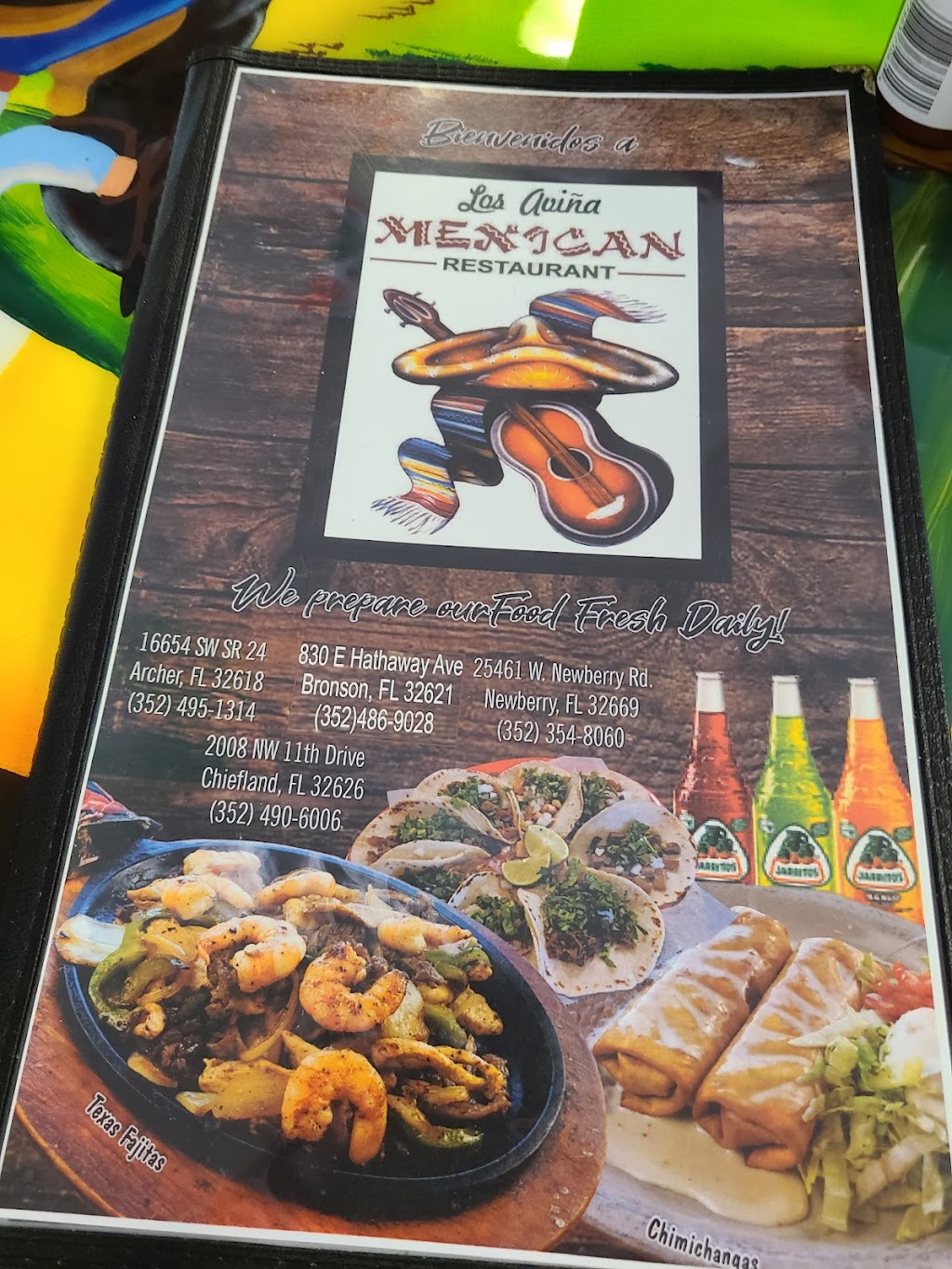 Los Avina Mexican Restaurant | restaurant | 830 E Hathaway Ave, Bronson, FL 32621, USA | 3524869028 OR +1 352-486-9028