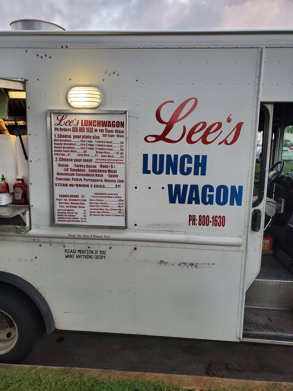 Lees Lunch Wagon | restaurant | Moaniani St + Ka Uka Bl, Waipahu, HI 96797, USA | 8088001630 OR +1 808-800-1630