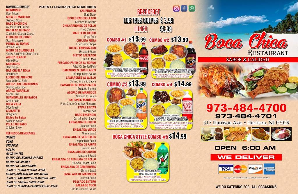 Boca Chica | restaurant | 317 Harrison Ave, Harrison, NJ 07029, USA | 9734844700 OR +1 973-484-4700