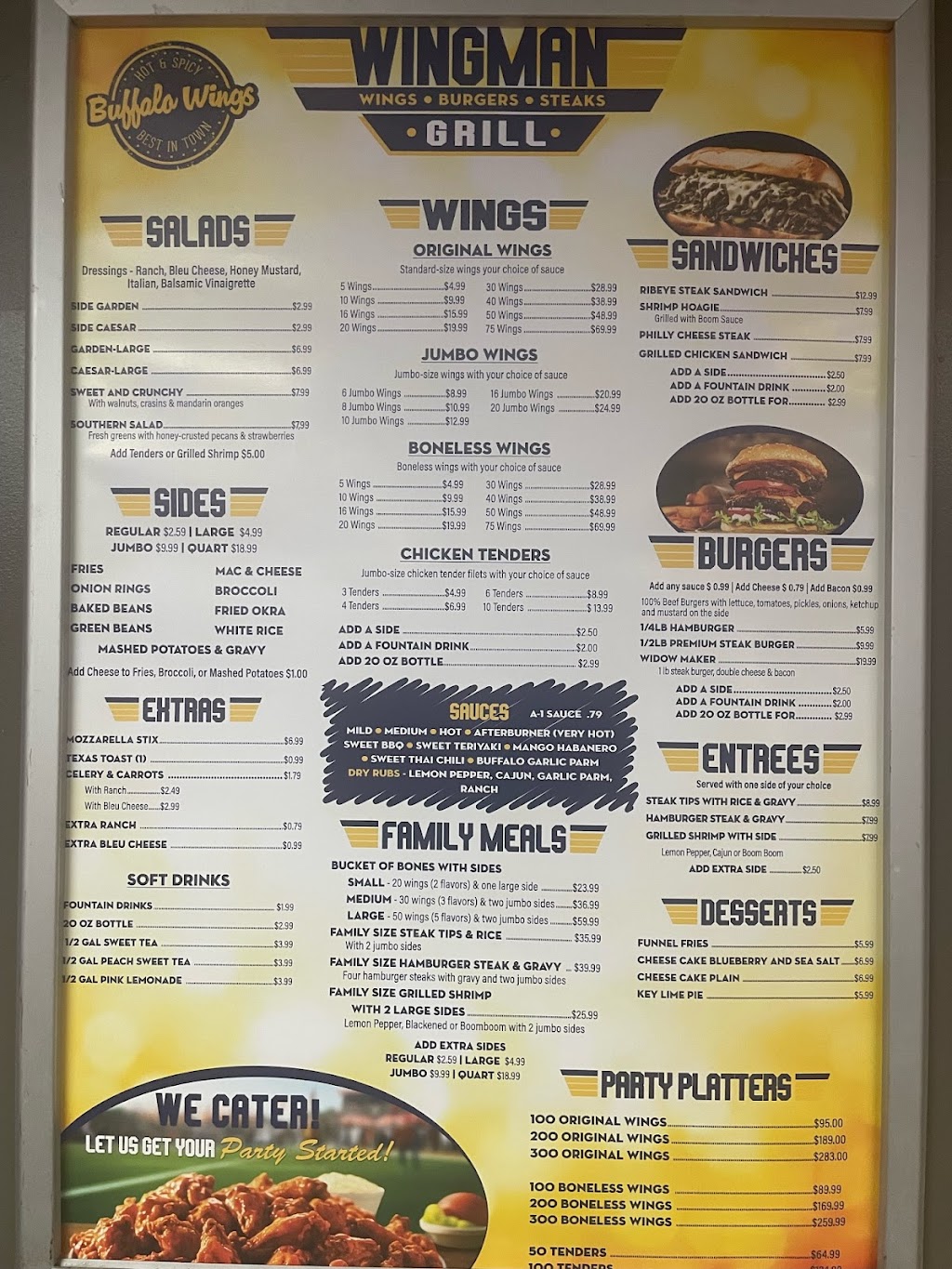 Wingman Grill | restaurant | 3960 W Navy Blvd Unit #39, Pensacola, FL 32507, USA | 8504560071 OR +1 850-456-0071