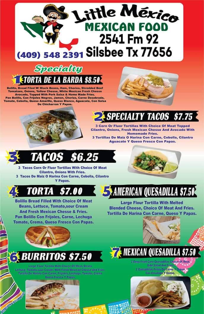 Little Mexico | restaurant | 2541 FM 92, Silsbee, TX 77656, USA | 4095482391 OR +1 409-548-2391
