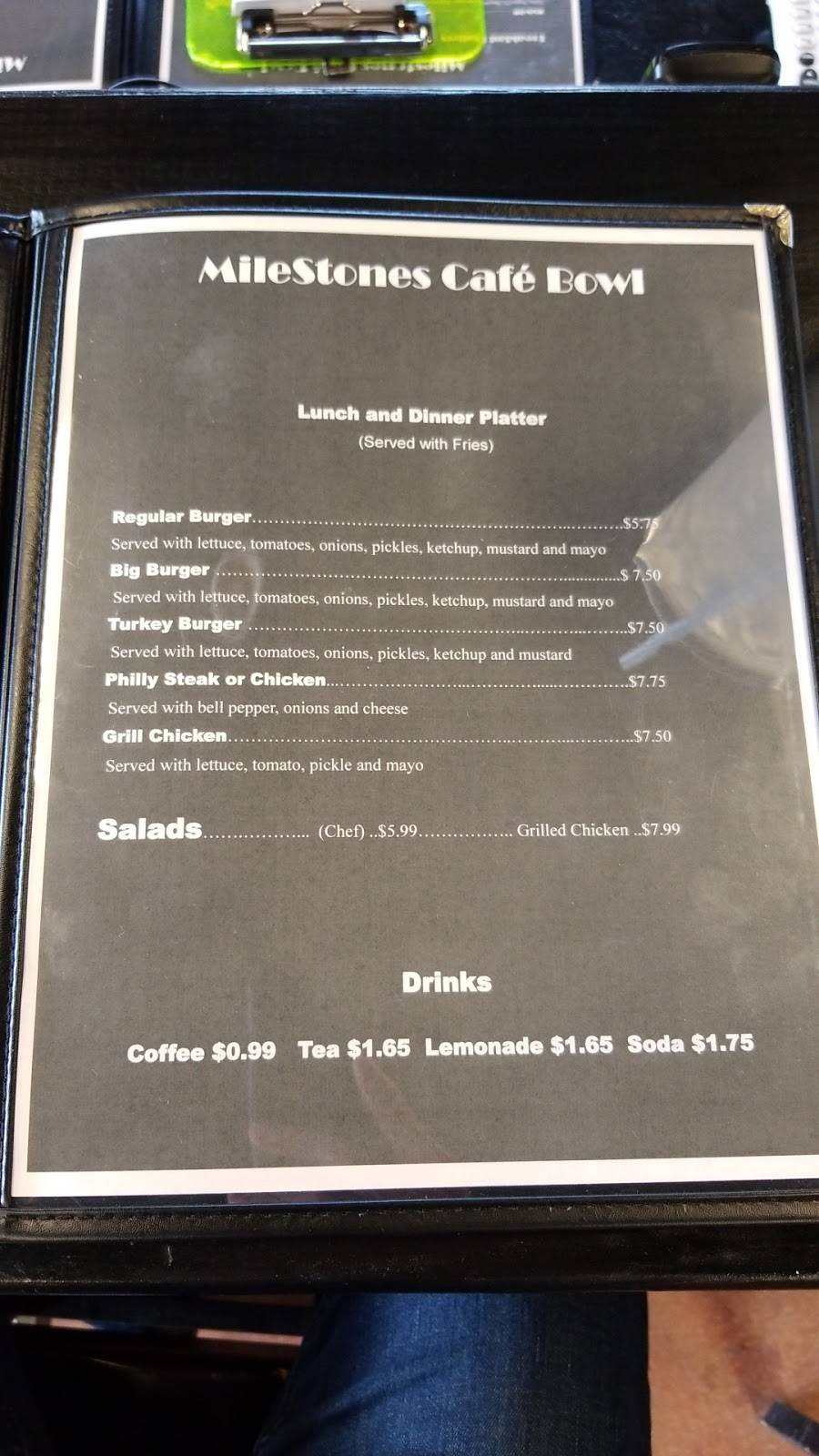 Milestones Cafe Bowl | restaurant | 1534 S Memorial Dr, Prattville, AL 36067, USA | 3344515929 OR +1 334-451-5929