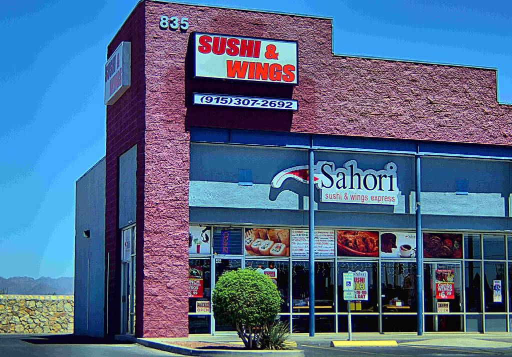 Sahori Sushi & Wings Express | restaurant | 835 N Zaragoza Rd A, El Paso, TX 79907, USA | 9153072692 OR +1 915-307-2692