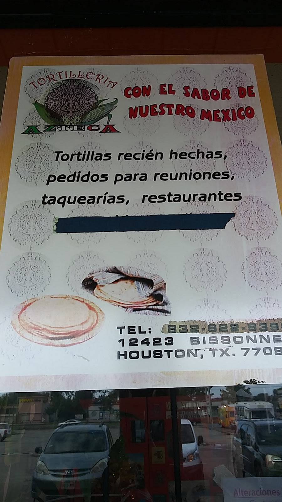 Tortilleria Azteca | restaurant | 14405 Bellaire Blvd, Houston, TX 77083, USA | 2815302009 OR +1 281-530-2009