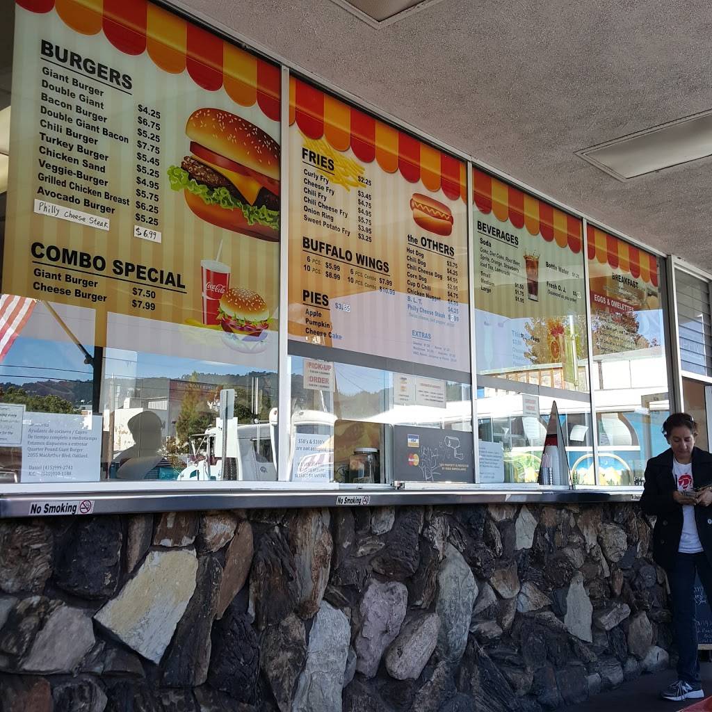 1/4 Pound Giant Burgers | restaurant | 2055 MacArthur Blvd, Oakland, CA 94602, USA | 5105313199 OR +1 510-531-3199