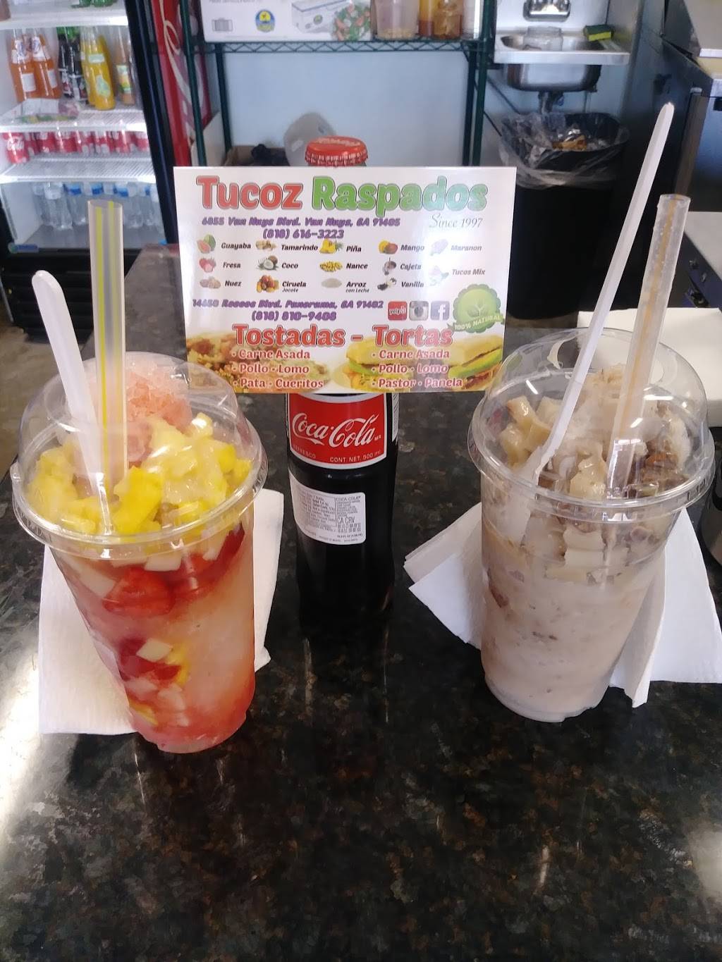 Tucoz Raspados | restaurant | 14650 Roscoe Blvd, Panorama City, CA 91402, USA | 8188105959 OR +1 818-810-5959