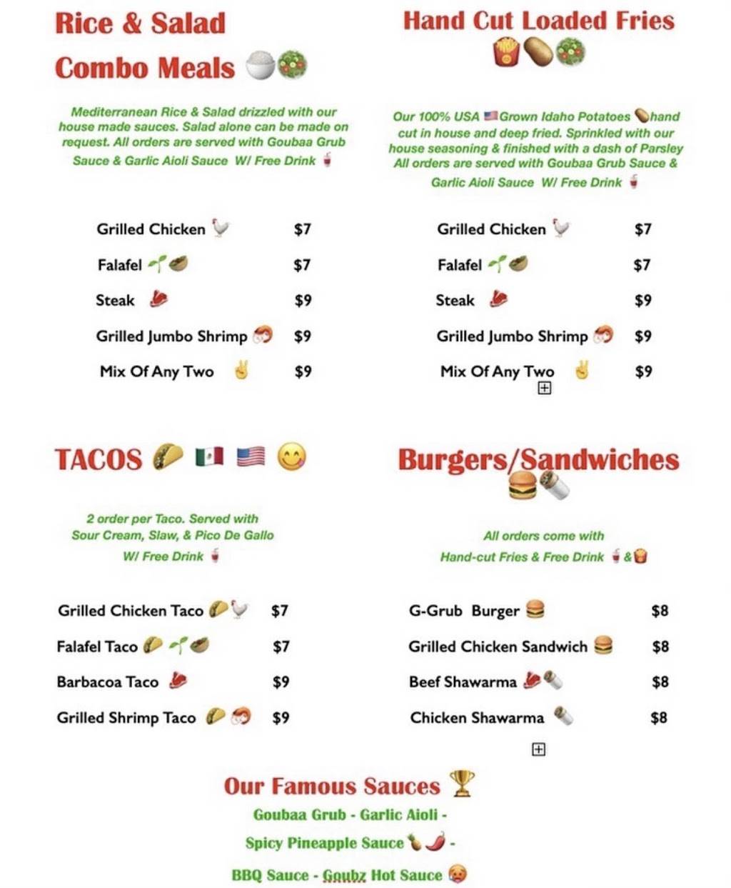 Goubaa Grub | restaurant | 2300 Cottman Ave, Philadelphia, PA 19149, USA | 2672707667 OR +1 267-270-7667