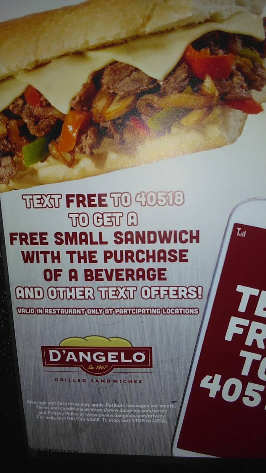 DAngelo Grilled Sandwiches | restaurant | 6857 Post Rd, North Kingstown, RI 02852, USA | 4018854528 OR +1 401-885-4528