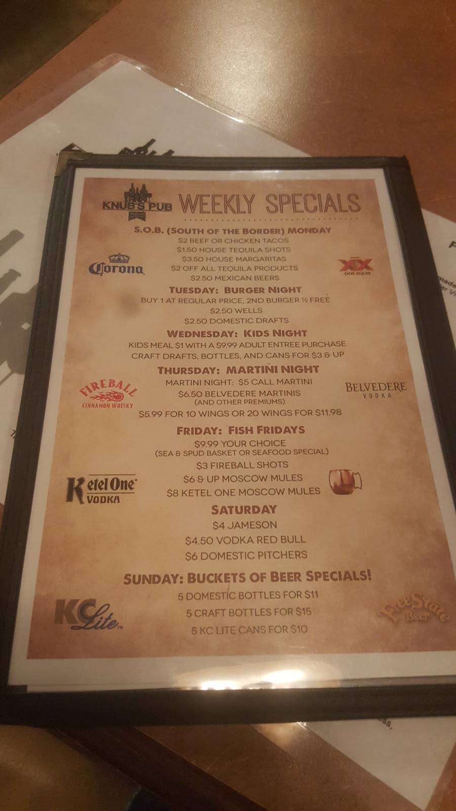 Knubs Pub | restaurant | 5386 Roberts St, Shawnee, KS 66226, USA | 9134415682 OR +1 913-441-5682