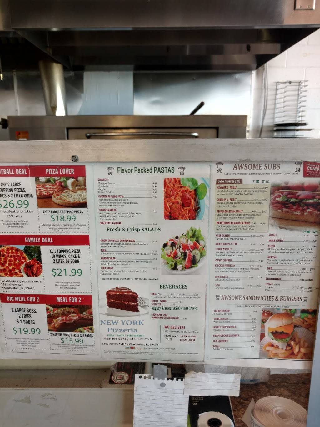 New York pizzeria | restaurant | 3363 Rivers Ave, North Charleston, SC 29405, USA | 8438049972 OR +1 843-804-9972