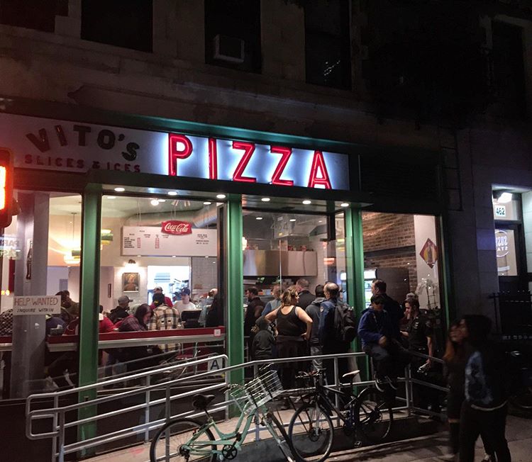 Vitos Slices and Ices | meal takeaway | 464 9th Ave, New York, NY 10018, USA | 2122731186 OR +1 212-273-1186
