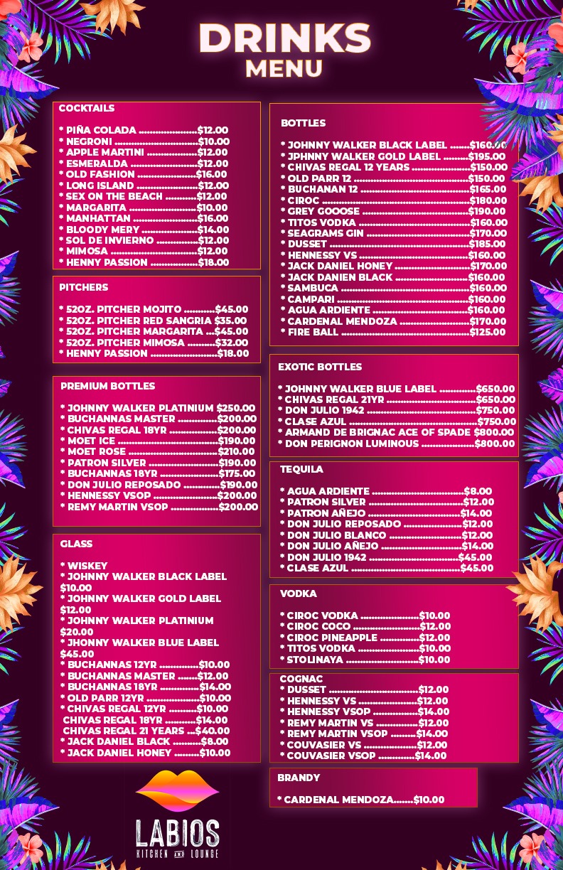 Labios Kitchen & Lounge | restaurant | 1848 Harrison St, Hollywood, FL 33020, USA | 9545891475 OR +1 954-589-1475