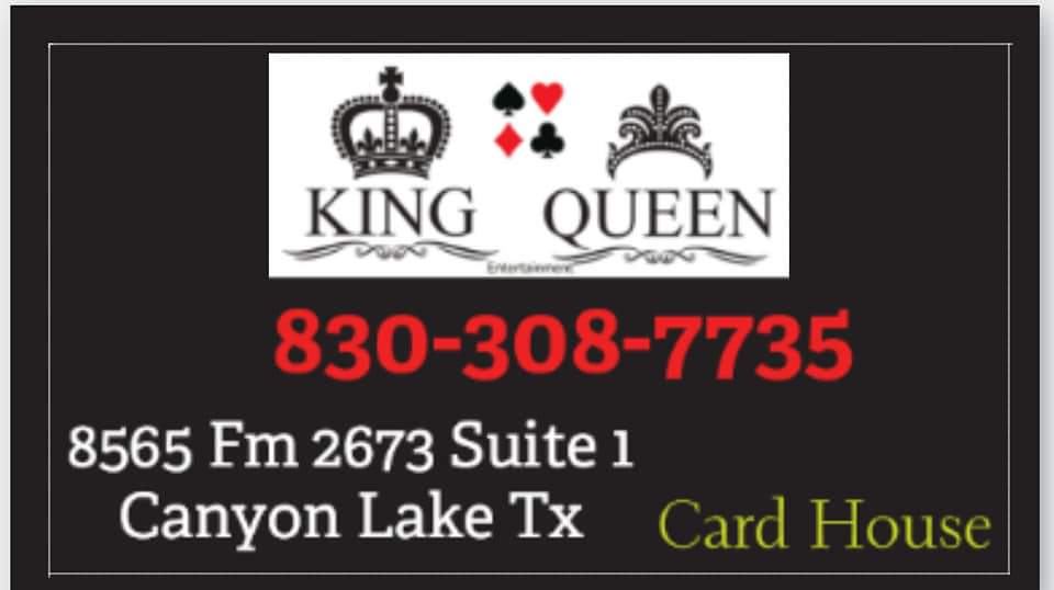 A 1 Card House:King and Queen Entertainment | restaurant | 165 E Faust St, New Braunfels, TX 78130, USA | 8303087735 OR +1 830-308-7735