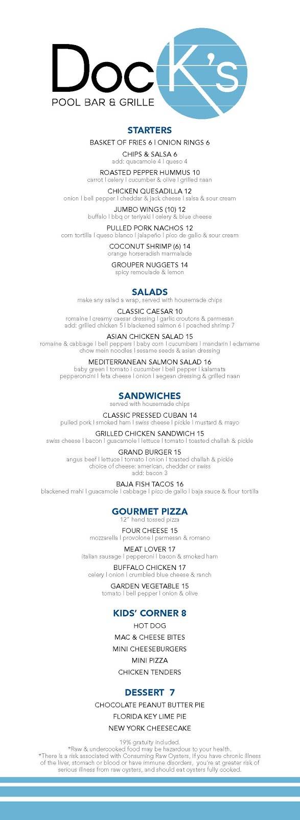 Dock’s Pool Bar and Grille | restaurant | Wyndham Grand, 100 Coronado Dr, Clearwater Beach, FL 33767, USA | 7272819500 OR +1 727-281-9500