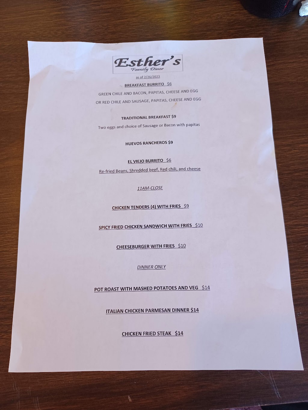 Esther’s Family Diner | restaurant | 668 W Sumner Ave, Fort Sumner, NM 88119, USA | 5054648203 OR +1 505-464-8203