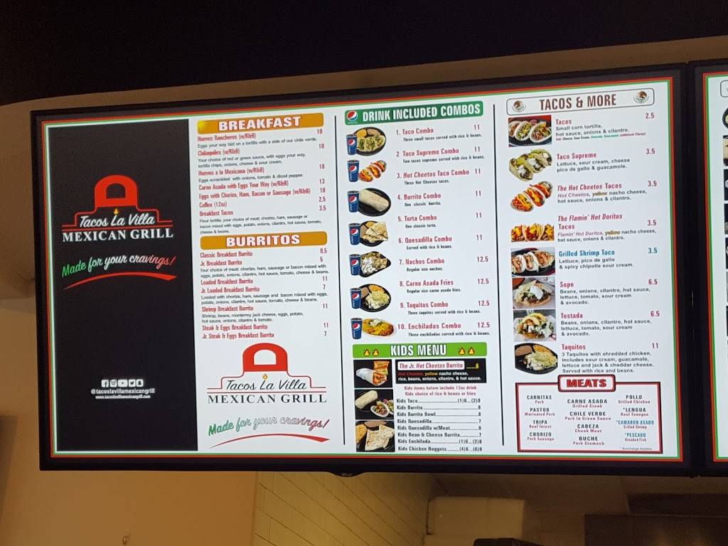 Tacos La Villa Mexican Grill | restaurant | 5646 State Rd, Bakersfield, CA 93308, USA | 6618295663 OR +1 661-829-5663