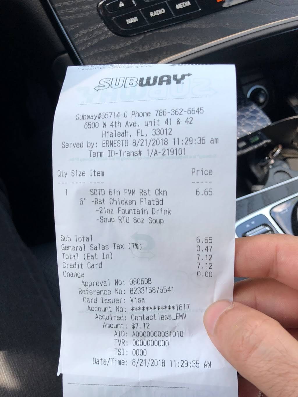 Subway | restaurant | 6500 W 4th Ave, Hialeah, FL 33012, USA | 7863626645 OR +1 786-362-6645