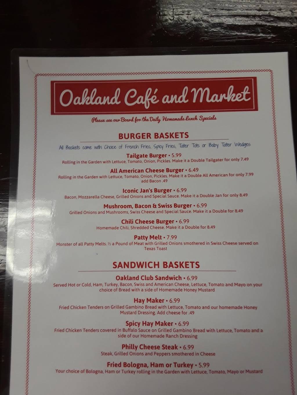 Oakland Cafe & Minimart | cafe | 5420 Co Rd 15, Florence, AL 35633, USA | 2567681211 OR +1 256-768-1211