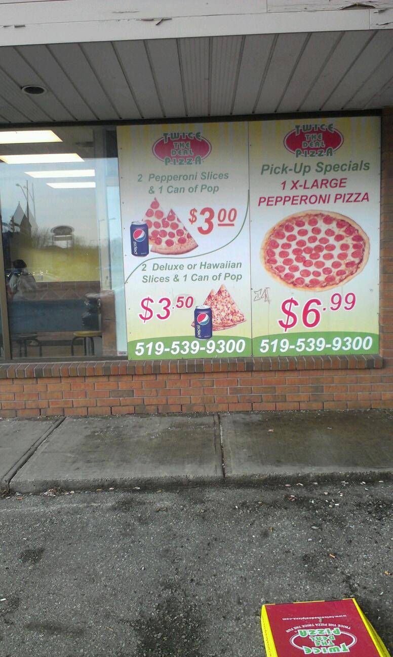 Twice The Deal Pizza | restaurant | 703 Dundas St, Woodstock, ON N4S 1E7, Canada | 5195399300 OR +1 519-539-9300