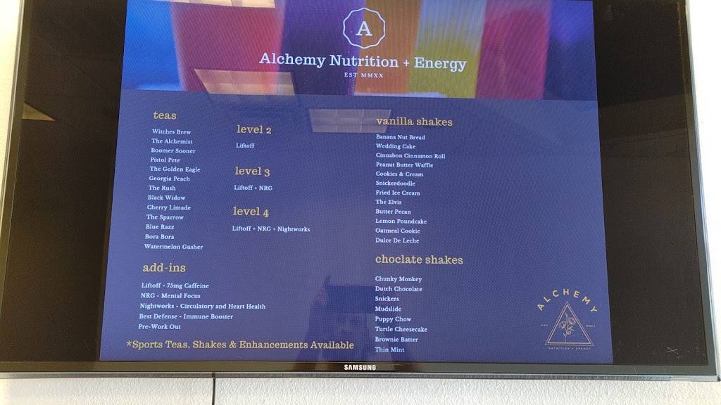 Alchemy Nutrition + Energy | restaurant | 8112 S Lewis Ave, Tulsa, OK 74137, USA | 9182095810 OR +1 918-209-5810