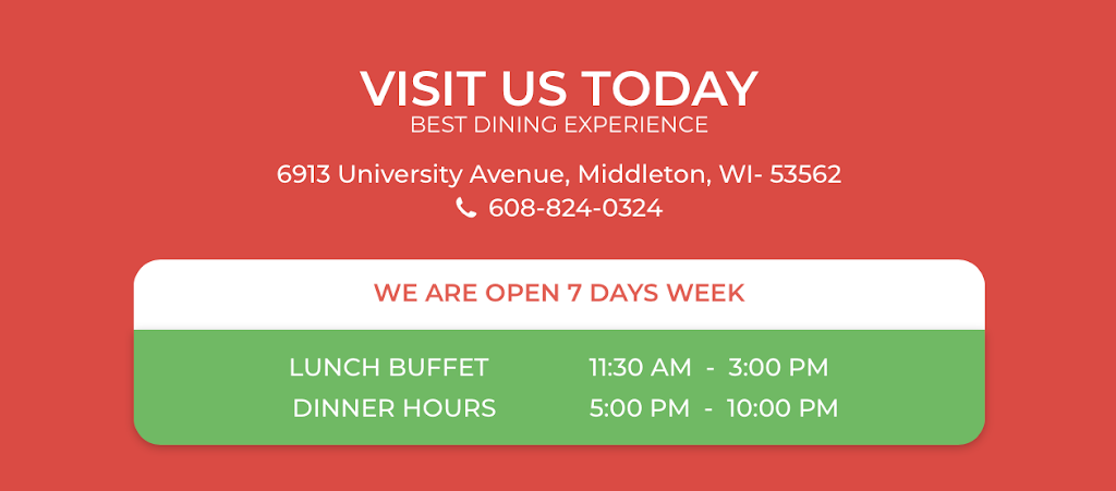 Amber Indian Cuisine | restaurant | 6913 University Ave, Middleton, WI 53562, USA | 6088240324 OR +1 608-824-0324