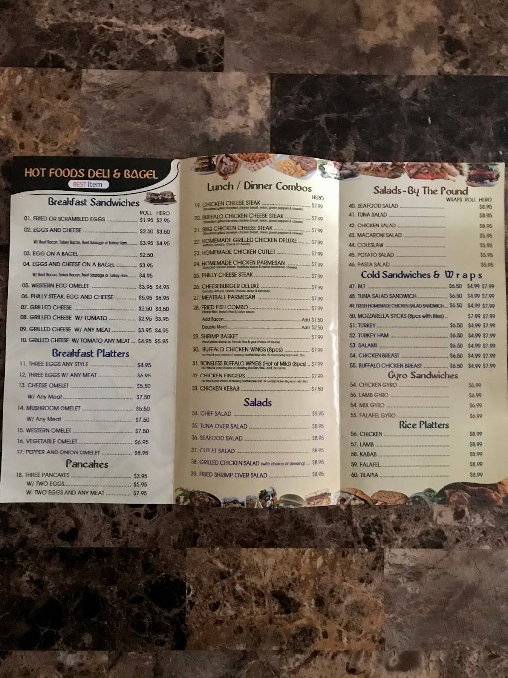 HOT FOODS DELI & BAGEL | restaurant | 21-9 Mill St, Paterson, NJ 07501, USA | 9736897835 OR +1 973-689-7835