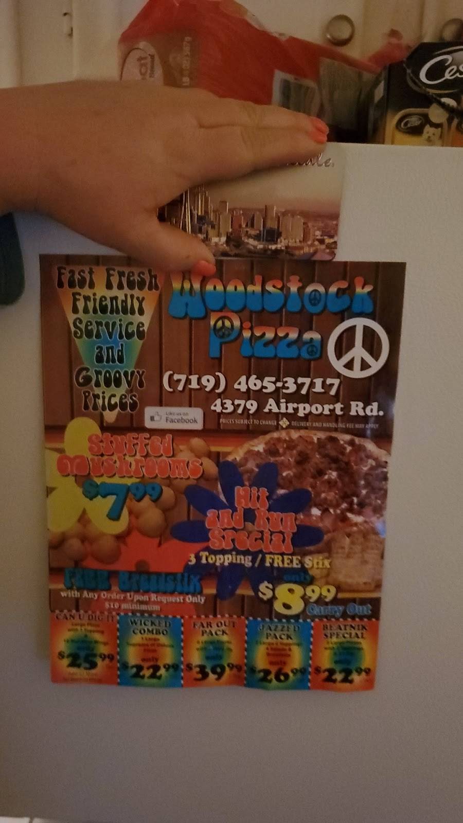 Woodstock pizza | meal delivery | 4379 Airport Rd, Colorado Springs, CO 80916, USA | 7194653717 OR +1 719-465-3717