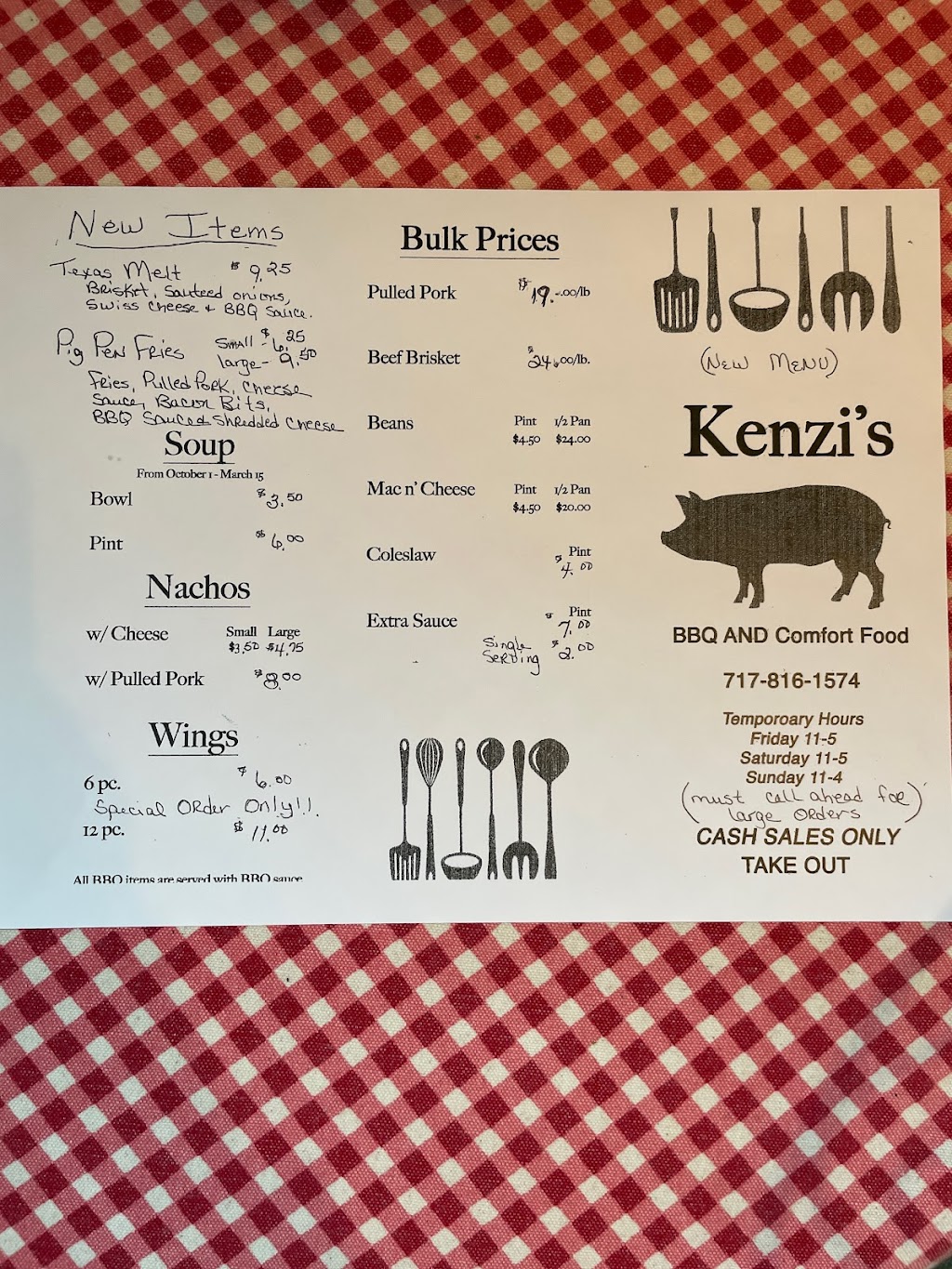 Kenzies BBQ | restaurant | 3653 Lincoln Way E Building A, Fayetteville, PA 17222, USA | 7178161574 OR +1 717-816-1574