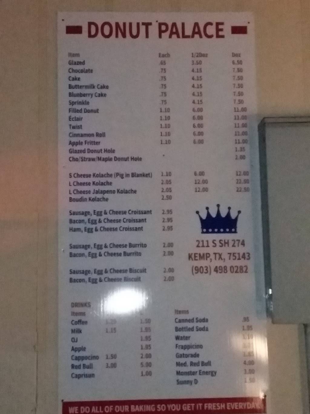 Donut Shop | restaurant | 211 s, TX-274, Kemp, TX 75143, USA | 9034980282 OR +1 903-498-0282