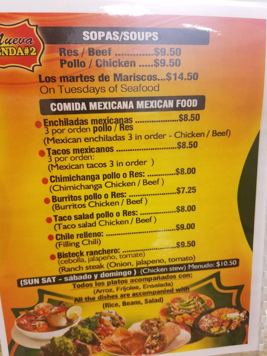 La Nueva Hacienda 2 | restaurant | 1112 W Judge Perez Dr, Chalmette, LA 70043, USA | 5043452303 OR +1 504-345-2303