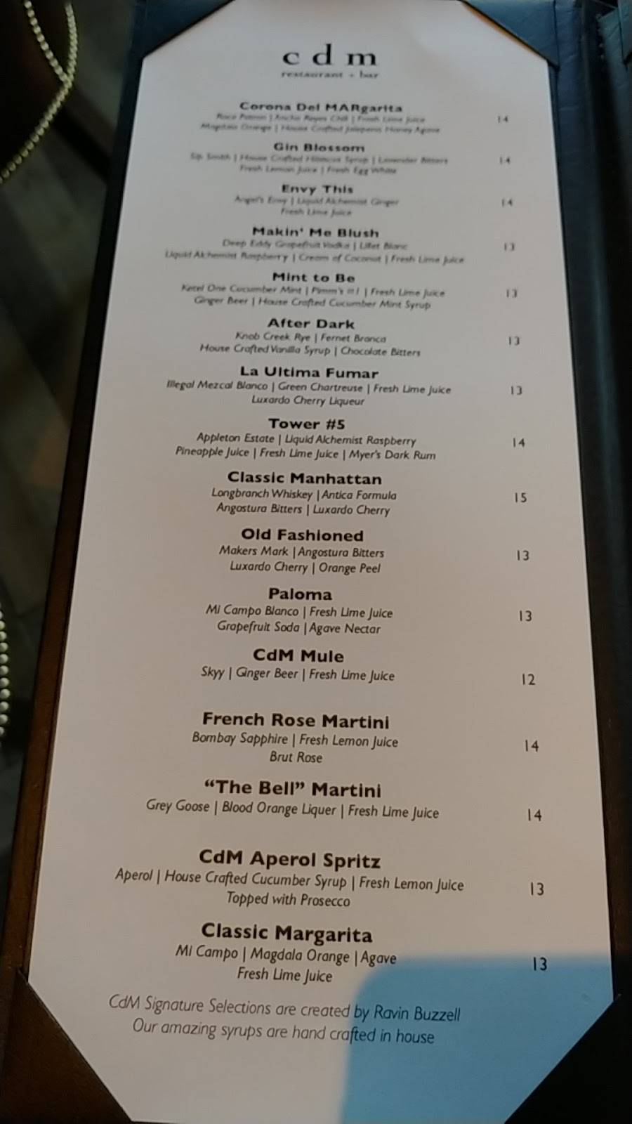 CdM Restaurant | restaurant | 2325 East Coast Hwy, Corona Del Mar, CA 92625, USA | 9492876600 OR +1 949-287-6600