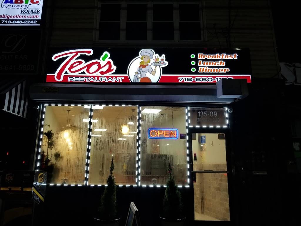 Teos restaurant | restaurant | 135-09 Cross Bay Blvd, Ozone Park, NY 11417, USA | 7188801183 OR +1 718-880-1183