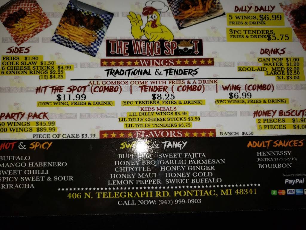 The WING SPOT | restaurant | Pontiac, MI 48341, USA | 9479990903 OR +1 947-999-0903