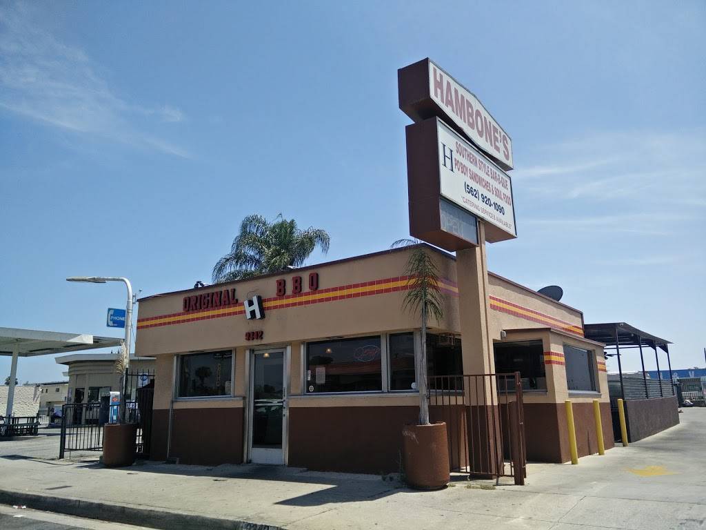 Hambones BBQ & PO Boys | restaurant | 9342 Alondra Blvd, Bellflower, CA 90706, USA | 5629201090 OR +1 562-920-1090