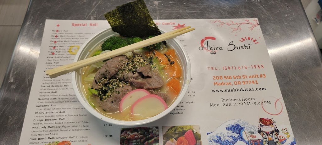 Akira Sushi | restaurant | 200 SW 5th St Unit #3, Madras, OR 97741, USA | 5416151955 OR +1 541-615-1955