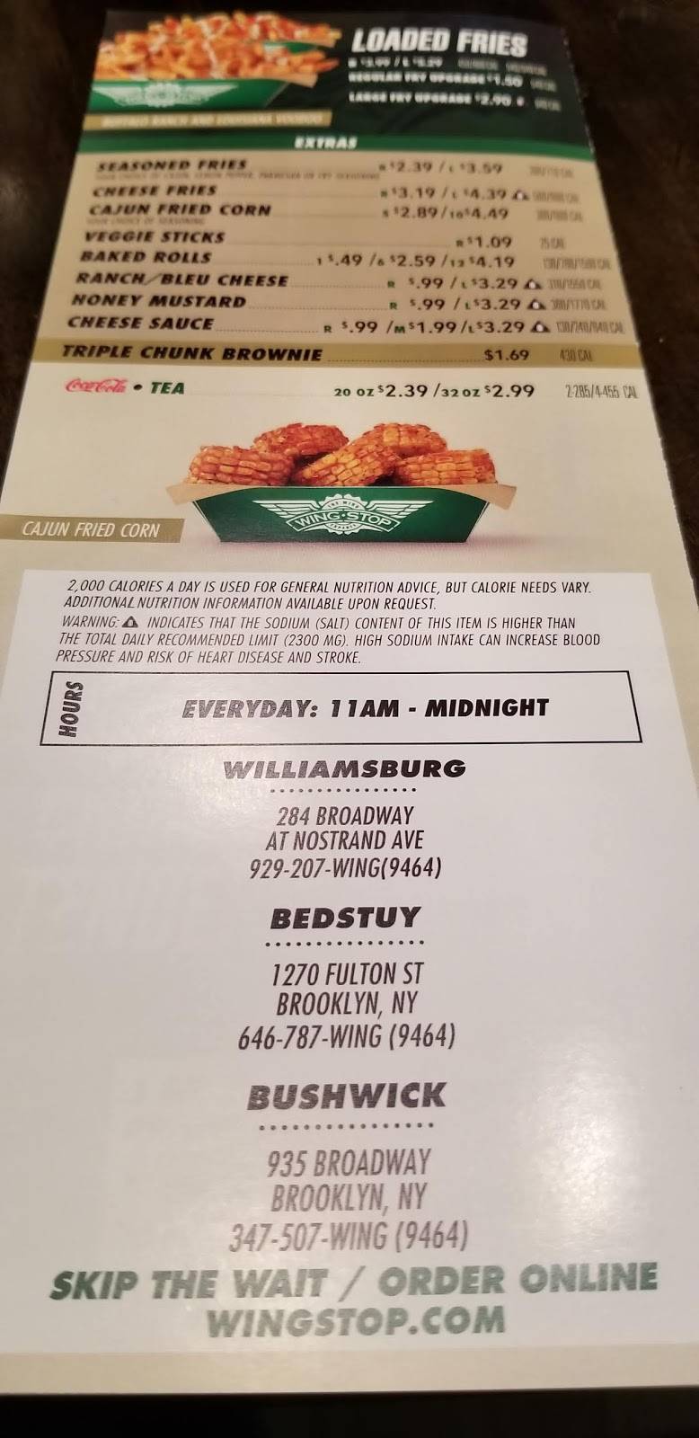 Wingstop | restaurant | 284 Broadway, Williamsburg, NY 11211, USA | 9292079464 OR +1 929-207-9464
