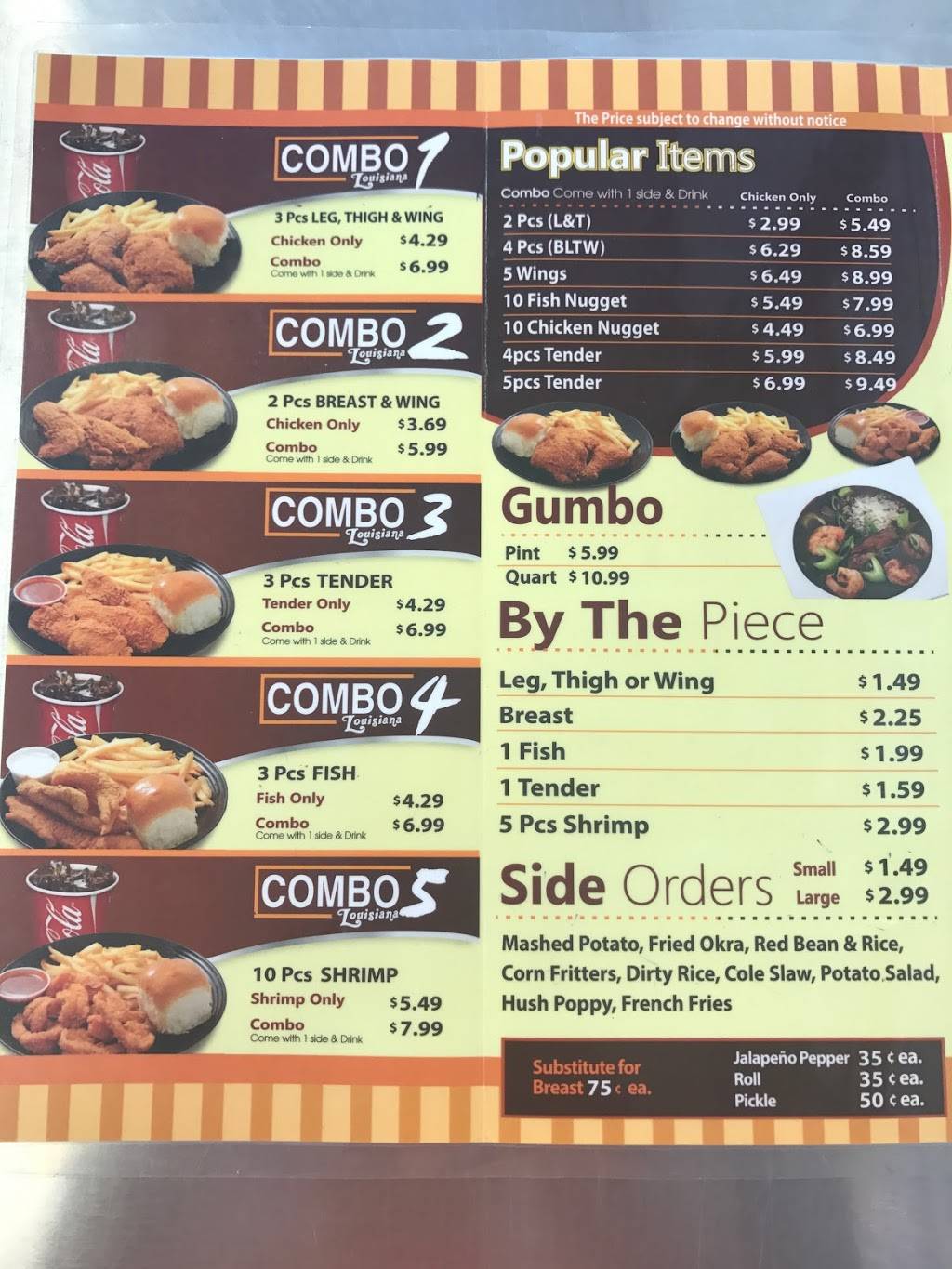 Louisiana Famous Fried Chicken | restaurant | 204 E Pleasant Run Rd #100, DeSoto, TX 75115, USA | 9722235394 OR +1 972-223-5394