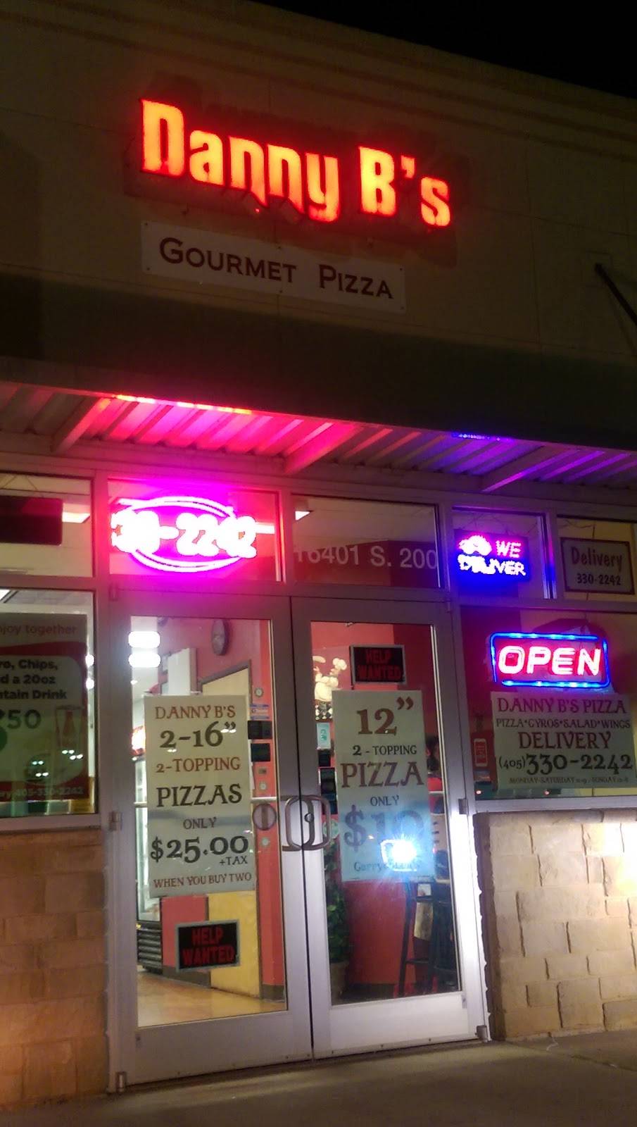 Danny Bs Gourmet Pizza | restaurant | 16401 N Rockwell Ave #200, Edmond, OK 73013, USA | 4053302242 OR +1 405-330-2242