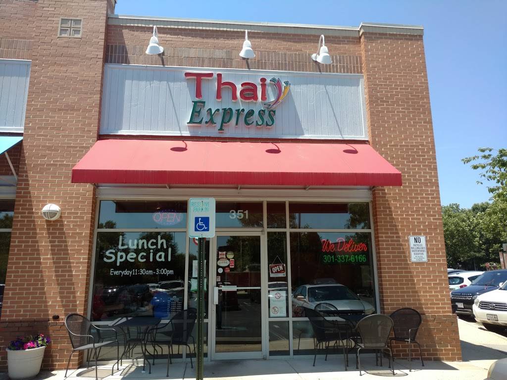 Thai Express Restaurant | restaurant | 351 Kentlands Blvd, Gaithersburg, MD 20878, USA | 3013376166 OR +1 301-337-6166