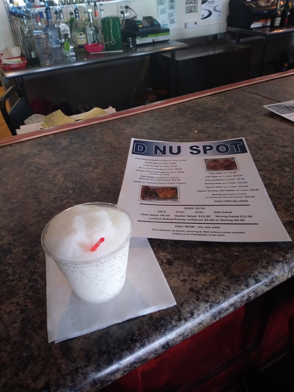D Nu Spot | restaurant | 2159 Halls Mill Rd, Mobile, AL 36606, USA | 2513454358 OR +1 251-345-4358