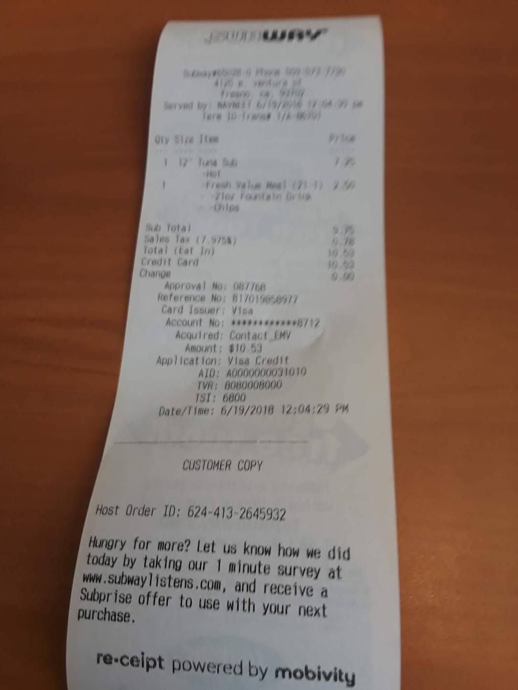 Subway | restaurant | 4125 E Ventura Ave, Fresno, CA 93702, USA | 5595737730 OR +1 559-573-7730